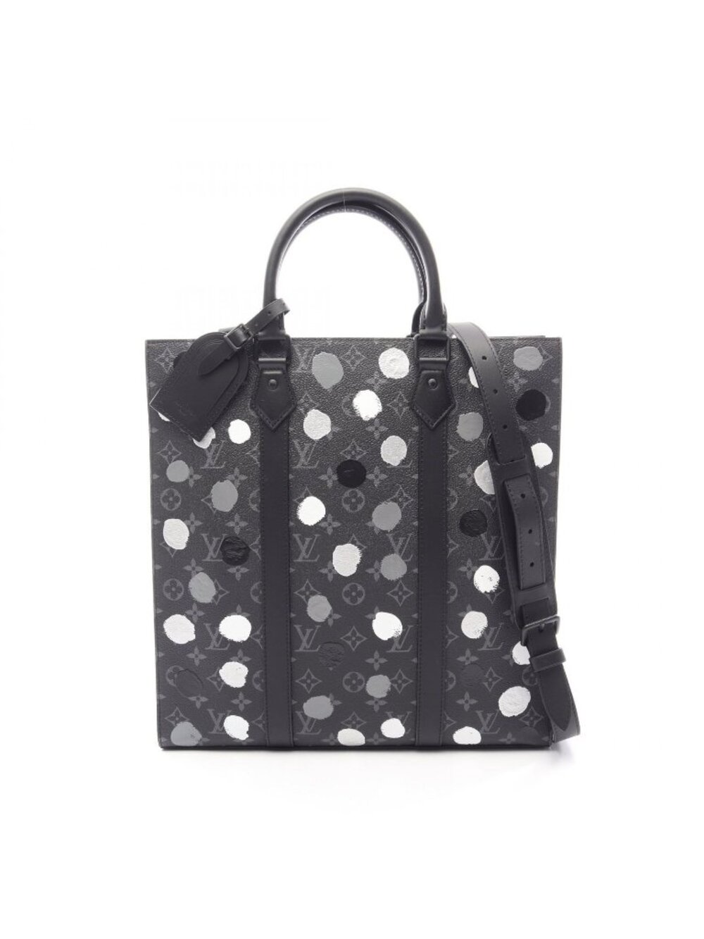 Louis Vuitton Tote Bag Yayoi Kusama 2-Way Canvas Leather LV Yk Sac Plat